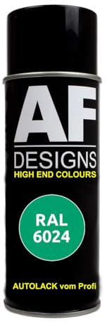 Alex Flittner Designs Spraydose RAL6024 VERKEHRSGRUEN Spraydose matt | RAL Spraydose in 400 ml. Exaktes Farbergebniss nach RAL Norm. Leuchte Farben, Sehr schnelle Trockung und extrem lange