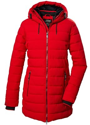 killtec Damen Steppparka/Parka mit Kapuze KOW 55 WMN QLTD PRK, dunkelrot, 44, 41809-000