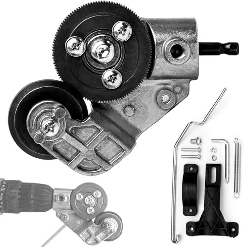 Smooth Cutting Electric Drill Plate Cutter with Multiple Cutting Ranges, Upgraded Steel Nibbler Drill Attachment with Adapter for DIY, Perfect for Cutting Iron, Steel, Copper, and Aluminum Sheets