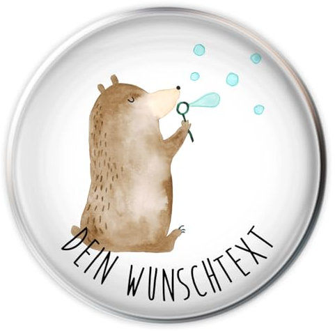 Mr. & Mrs. Panda Waschbeckenstöpsel selbst gestalten Bär Seifenblasen - Personalisierte Geschenke, Badstöpsel mit Namen, Waschbecken Stöpsel, individuell gestaltbar, Abflussstöpsel personalisiert