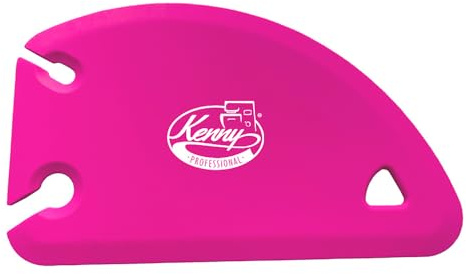 Kenny Professional 3 in 1 Profi-Teigkarte mit Abziehschlitz und Edelstahlkern, Silikon Teigschaber, zum Glattstreichen, Arbeitsfläche Reinigen und Portionieren (Pink)