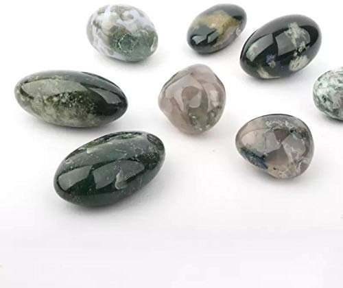 CZAOINCU Pierres de Quartz en Cristal dégradé, Mousse Verte Naturelle en Vrac, Agate, Gravier, 10 pièces Collecte à Domicile