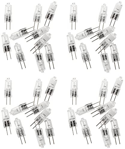 Hurromy 40 x G4 Halogen-Leuchtmittel, Warmweiß, hohe Lumen, 20 W, 12 V, Kapsel