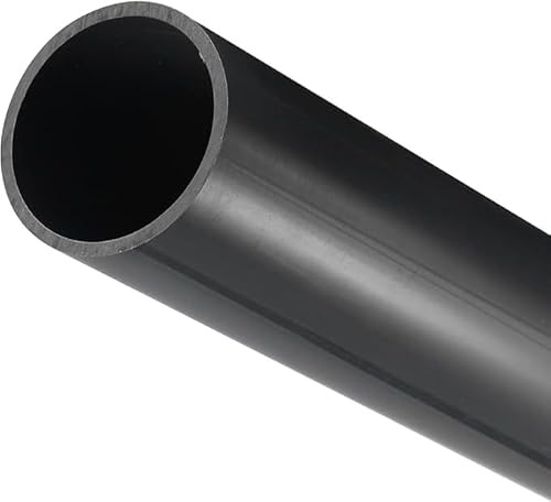 MACHSWON PVC-Rohr, 36 mm Innendurchmesser, 40 mm Außendurchmesser, 500 mm Länge, rund, starres Kunststoffrohr, hohe Schlagfestigkeit, für Abflussrohr, Kabelmuffe (schwarz)