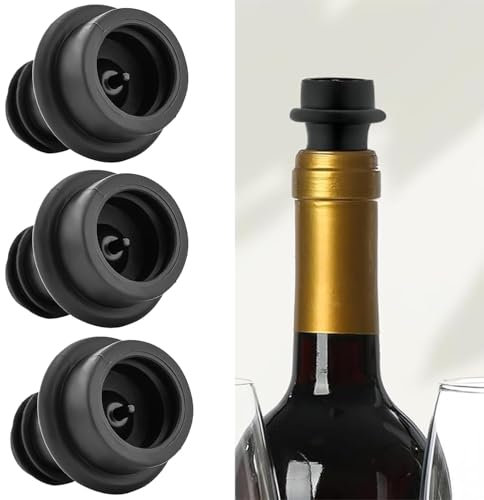 4PCS Wine Stopper, Wine Bottle Stoppers, Reusable Wine Stoppers Vacuum Stoppers Bottle Sealer for Wine Bottles Keep Wine Fresh Champagne Stoppers Wine Stopper Vacuum for Wine Beer Champagne