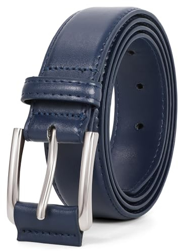 JasGood Ledergürtel Herren Gürtel Herren aus Kunstleder für Männer Anzug Business Jeansgürtel 33mm Breit Herrengürtel mit Dornschließe