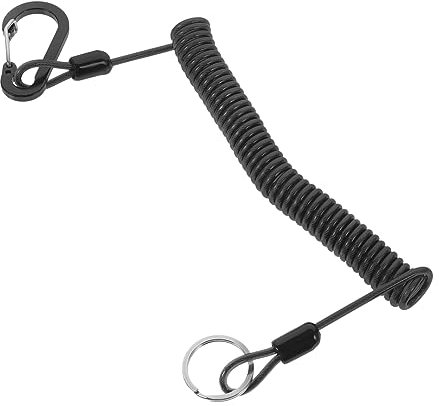 MOBUTOFU Automatisch Einziehbares Stabiles Coiled Lanyard Mit Schutzfeder Für Angler Und Bootsfahrer Sicherheitsseil Für Outdoor-aktivitäten Wie Camping Wandern Jagd Und Bootfahren