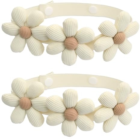 2 Stück Blumenvorhänge Raffhalter für Zuhause, elastische Vorhanghalter, verstellbare Riemen, Seilvorhänge für Kinderzimmer, Packung mit Vorhang-Raffhaltern, beige Baumwolle und Leinen