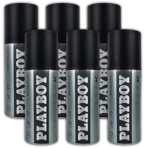 6 er Pack PLAYBOY My Rules Deo Spray Deodorant 6 x 150 ml
