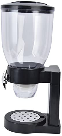 FLEXMAN Cereal Dispenser Countertop, 42 X 14.5cm Cereal Containers Storage, Transparent Rice Dispenser with Rubber Base for Storing Breakfast Cereal, Rice, Beans