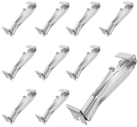 casstaly 5inch 10 Pack Gutter Hangers, with Pre-Inserted Screw, Aluminum Gutter Brackets for Repairing Sagging Rain Gutters