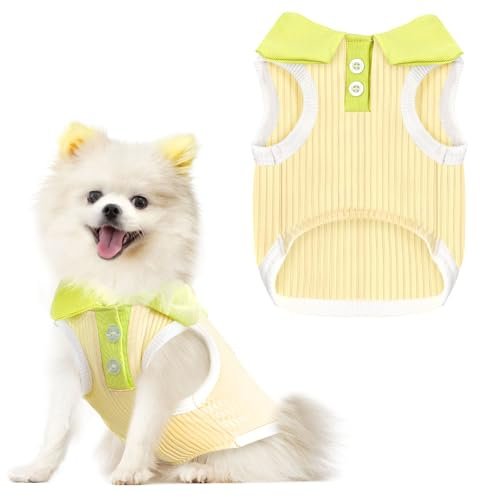 Dog Tshirts for Small Dogs Polo Shirt Stretchy Dog T Shirt Breathable Dogs Cooling Vest Girl Boy Puppy Dachshund French Bulldog Frenchie Chihuahua Clothes