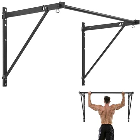 VEVOR Klimmzugstange Pull up Bar zur Wandmontage, einstellbare Tiefe 559/762 mm von der Wand, Oberkörper-Trainingsstangen aus Stahl, Klimmzug-Trainingsstation (200 kg belastbar), für Fitnessstudio