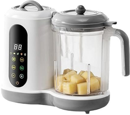 SH-RuiDu 4 in 1 Automatic Baby Food Maker, 450W Multifunctional Homemade Food Processor with Steamer, Puree Blender, 4 Preset Menus, Touch Screen Control, 50-400ml Capacity for Healthy Baby Meals