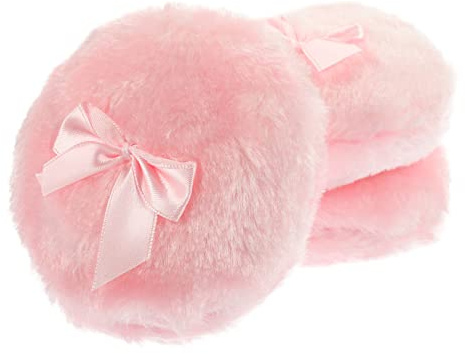 HAPINARY 6 Stück Körperpuder Puff Flauschige Puder mit Schleifen Design für Lose Puder für Reisen für Empfindliche Haut Kompakte