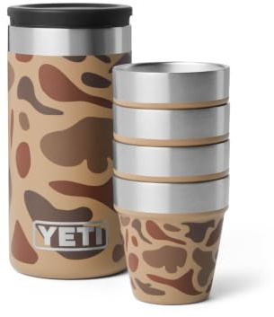 YETI Shot Glasses with Carrying Case, Set of 4, Wetlands Camo
