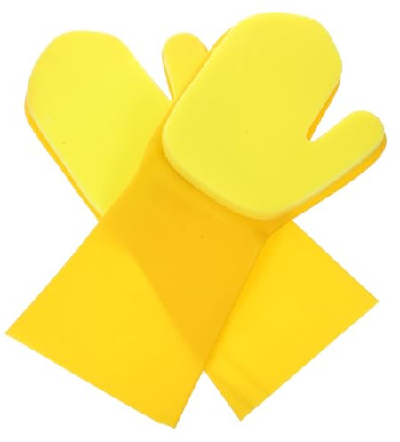 YOSADIER 2Pcs Sponge Cleaning Gloves Oil Resistant Kitchen Dish Washing Gloves for Bowl Cleaning and Household Use Comfortable Fit Durable Reusable Kitchen