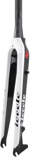 Kcolic Fourche Rigide pour VTT 26, 27,5 Et 29 Pouces, Fibre Carbone, pour Freins Disque, Conique, sans Filetage Ultralégère 9 Mm, QR A,27.5in