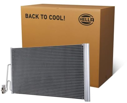 HELLA 8FC 366 221-031 Kondensator, Klimaanlage - Kühlrohre parallel | 8FC 366 221-031 Kompatibel mit Mini (R56),Mini Cabriolet (R57),Mini Clubman (R55),Mini Countryman (R60),Mini Paceman (R61)