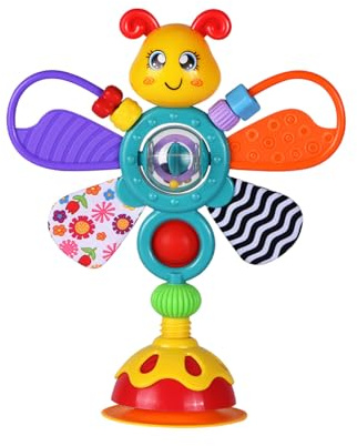 TACHAN - Juguete sensorial Mariposa con Texturas - con Ventosa y sonajero - Juguete Educativo para Bebes (CPA Toy Group 782T00999)