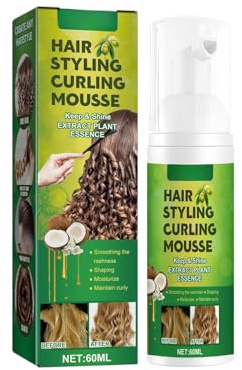 Mousse Coiffante Fixante Pour Boucles Défines Avec Volume Et Élasticité Exceptionnels, Texture Mousse Légère Qui N'alourdit Pas Les Cheveux, Donne De La Tenue Sans Raideur Pour Des Boucles Naturelles