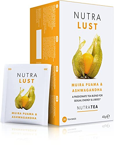 NutraLust - Thé de libido - Aphrodisiaque naturel - 60 Sachets de thé enveloppés - par NutraTea - Tisane – (3 paquets)