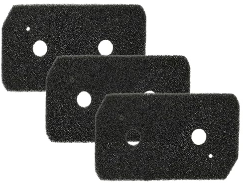vhbw 3x Foam Pad Filter compatible with Siemens iSensoric WT45H207DN/03, WT45H207DN/04, WT45H271FG/01 Tumble Dryer Replacement Filter-Set