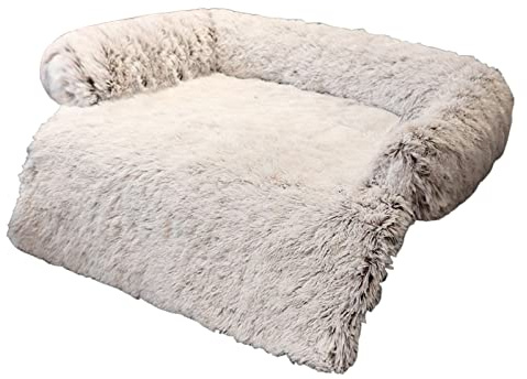 Dkings Hundedecke Couchkissen für Hunde und Katzen Plüsch Hundematte Klein Hundebett Hundesofa Wasserfeste Unterseite Sofaschutz Waschbar Kofferraumschutz (Kaffee)