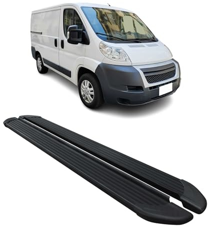 Marchepieds Latéraux pour Peugeot Boxer 2006-2026 Aluminium Noir L1 Court 2Pcs