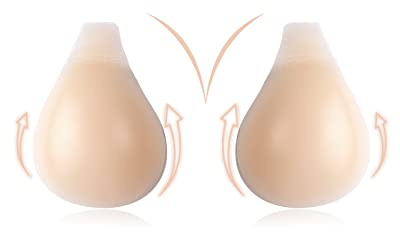 ZDQCB Reggiseno invisibilein Schiena Nuda Adesivo Silicone Reggiseno Senza Spalline Push up Copricapezzoli Adesivi Donna- Cucchiaio-L