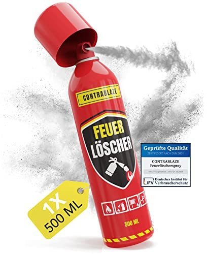 Household Fire Extinguisher Spray - 500ml - For More Safety in Your Everyday Life - Ideal for Home, Kitchen, and Car - Tested Effectiveness Against Grease Fires and Electrical Fires up to 1000V