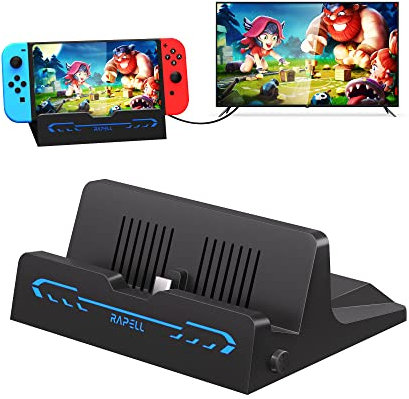 Rapell Dock Station TV per switch - Dock portatile con adattatore HDMI e porta USB 3.0 (nero HDMI)