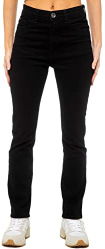 989Zé ENZO Ladies Jeans Stretch Slim Straight Leg Cotton Casual Denim Pants with Pockets EZL423 Jeans Black 16