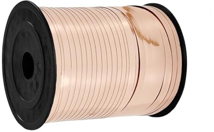 457m Cinta para Globos Regalos Oro Rosa 5mm Ancho,Cinta Rizar Brillantes Lámina para Globos Envolver Regalos Lazo Ramo,Decorativa Manualidades Vestidos Boda Fiestas Navidad Cumpleaños Florista