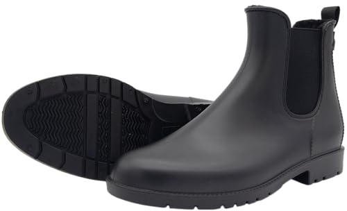 PFIFF Stivaletti Jodhpur in PVC con fodera interna, stivali invernali foderati, neri, per bambini e donne, 29-42, Nero, 38 EU