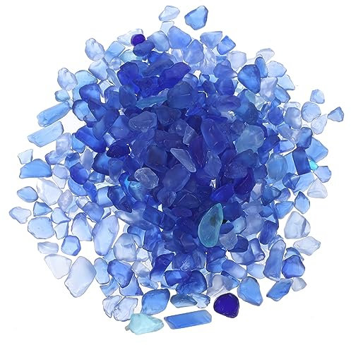 minkissy 1 Lot de Gravier pour Aquarium - Pierres précieuses pour Aquarium - Pierres de Jardin Zen - Pierres de Jardin Zen - Gravier en Verre coloré - Vase en Verre coloré - Substrat d'aquarium -