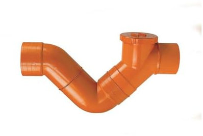 Sifone firenze orizzontale in pvc (1 Tappo) - Diametro 200