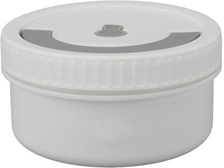 Wifehelper Fiambrera Térmica Portátil de Acero Inoxidable con Aislamiento para Niños y Adultos, Lonchera Circular Sellada con Buen Aislamiento para Oficinas, Escuelas, Picnics (Blanco