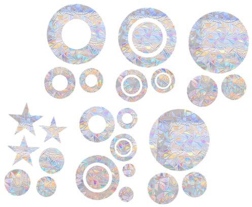 MAGICLULU 6st Statischer Antikollisions-wandaufkleber Fensteraufkleber Für Glasfenster Sonnenfänger-aufkleber Statische Aufkleber 3d Transparente Kunststofffolie Entfernbar