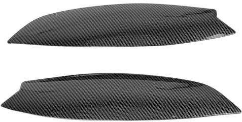 Windabweiser Scheinwerfer Augenbrauen Augenlider Zierabdeckung Außenzubehör 1 Paar für VW für Golf 5 MK5 GTI R 2005 2006 2007 Chrom für Volkswagen(Carbon Look)
