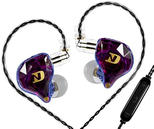 CCA ND NX2 in Ear Monitorm, HiFi IEM Earphones, Deep Bass Sound in Ear Headphones, Clear Sound Gaming Earbuds with Detachable Cable
