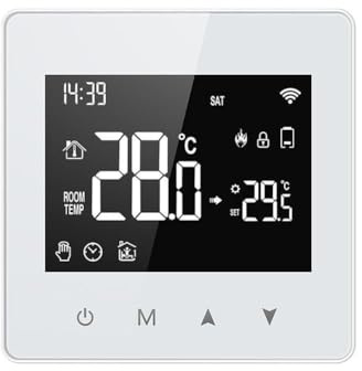 Termostato WiFi, per Smart Life caldaia a gas, regolatore di temperatura touch screen alimentato a batteria con telecomando app, controllo vocale, programmabile settimanalmente