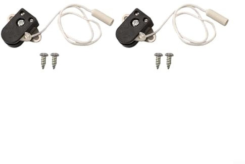 Interrupteur à tirette fonctionnel en 2 pièces avec cordon pour un contrôle fiable de l'éclairage domestique, tension nominale 250 V