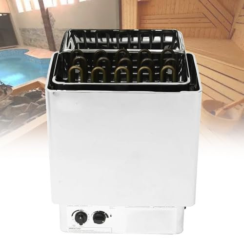 VNATWGOO PoêLe De Sauna 3,0 KW/4,5 KW/6,0 KW, PoêLe De Sauna éLectrique 220 V/380 V, Temps De TempéRature RéGlable, pour Bain De Vapeur,6000W380V