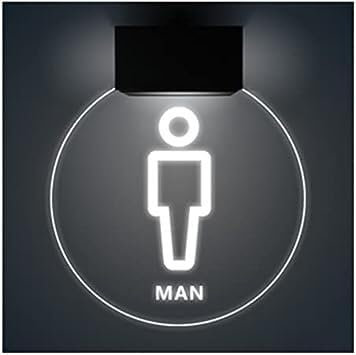Toilettenschilder for Männer und Frauen, ultrahelles LED-Toilettenschild, beleuchtetes Badezimmertürschild, modernes Acrylschild for Männer und Frauen