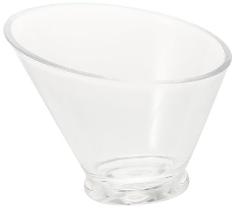 Mobestech Bol Transparent Acrylique Avec Ouverture Inclinée Saladier De Service Pour Aliments Pour Fêtes Et Occasions Spéciales