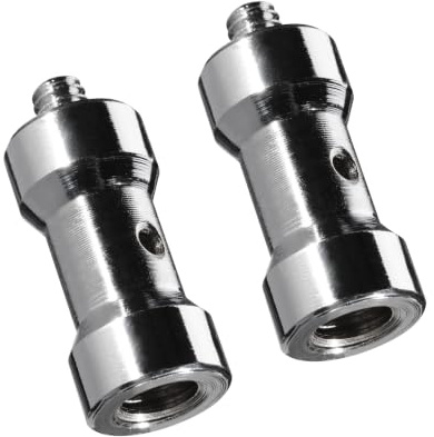 Walimex spigot adaptrar till kamerastativ 4st. gängadaptrar med 3/8 hona och 1/4 hane gänga, tappar för snabb byte av kameratillbehör, perfekt för fotografering i fotostudio