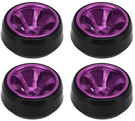 Respicefinem 4 PCS RC Tires Drift Aluminum Aley Piezas de reemplazo para 1 28 Cases RC RC Ideales para una Experiencia de Deriva Suave y un Rendimiento Duradero (Violeta)