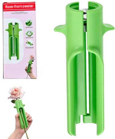 HAYGEM Vert Outils pour Enlever les Epines de Rosier, Cylindrique Nettoyeur de Fleurs, Pratique Outil D'arrachage D'épines, Protège Vos Mains, Convient pour L'arrangement Floral Chez les Fleuristes