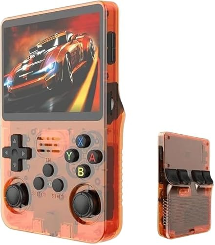 R36s-Consola de juegos de mano retro con pantalla IPS de 128G de 3.5 pulgadas incorporada, más de 20000 juegos clásicos, sistema Linux, reproductor de video portátil de bolsillo con batería de 3200